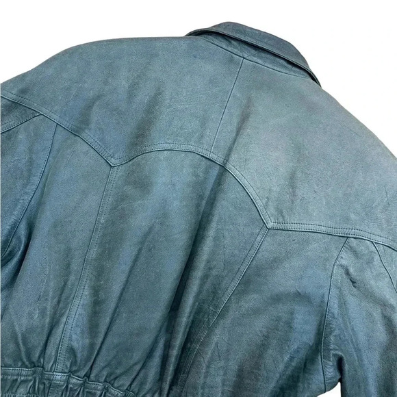 Wilsons XS 100% leather green/grey jacket/coat from AdventureBound. - Picture 4 of 7